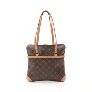 Louis Vuitton Cousin Shoulder Bag Canvas Leather Monogram Brown